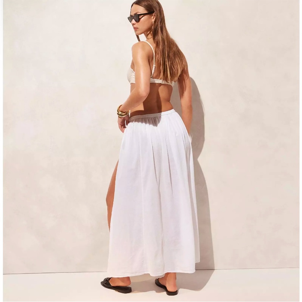 Jcrew Beach cotton white midi skirt - Picture 2 of 14